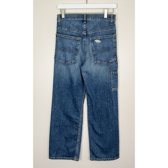 Nili Lotan Violette Jeans Wide Straight Leg Patchwork Casual, 25 - Modified - Picture 7 of 14